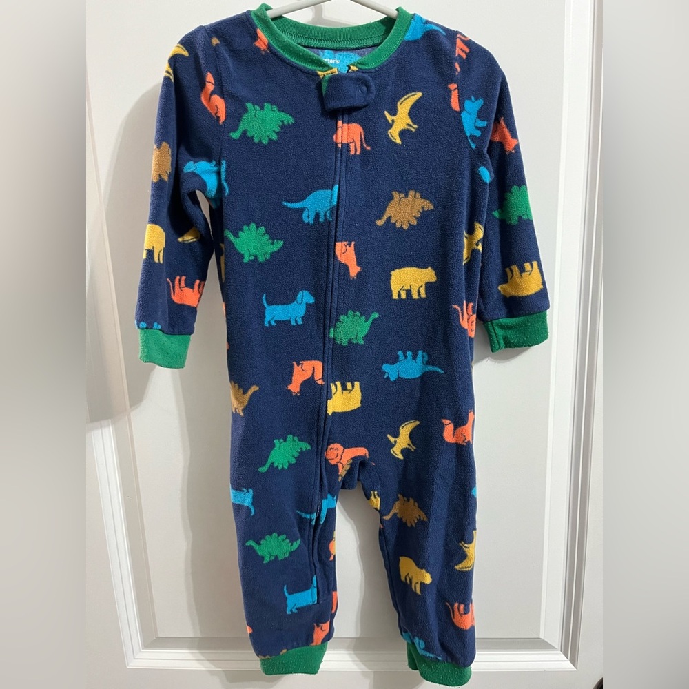 Kids Dinosaur Print One Piece - Blue